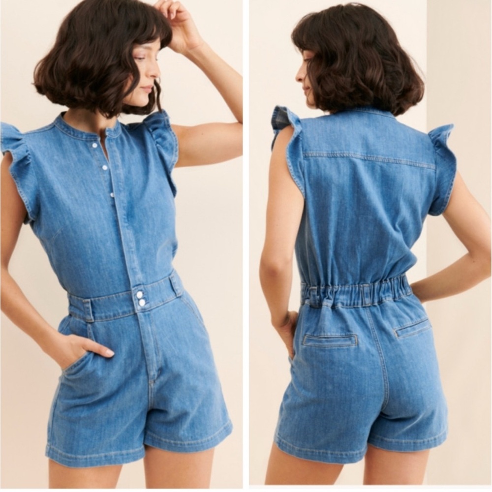 Joe’s Denim Ruffle Sleeve Romper